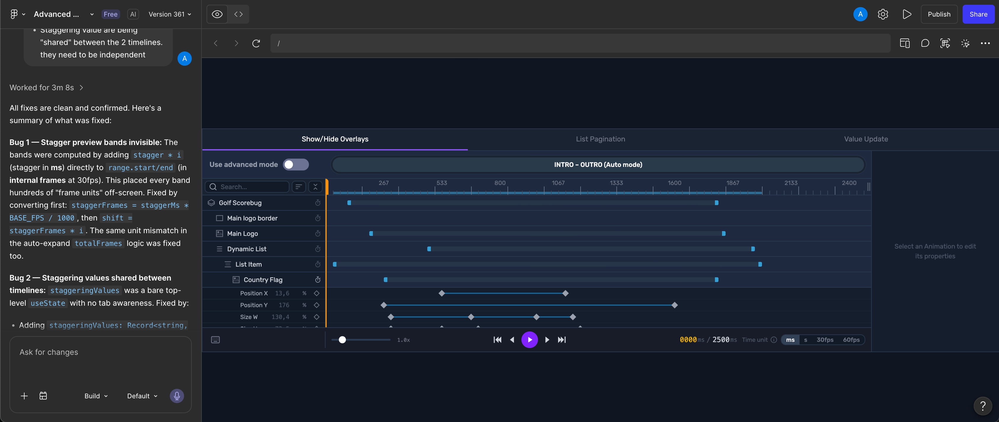 Advanced stage interactive prototype using Figma Make