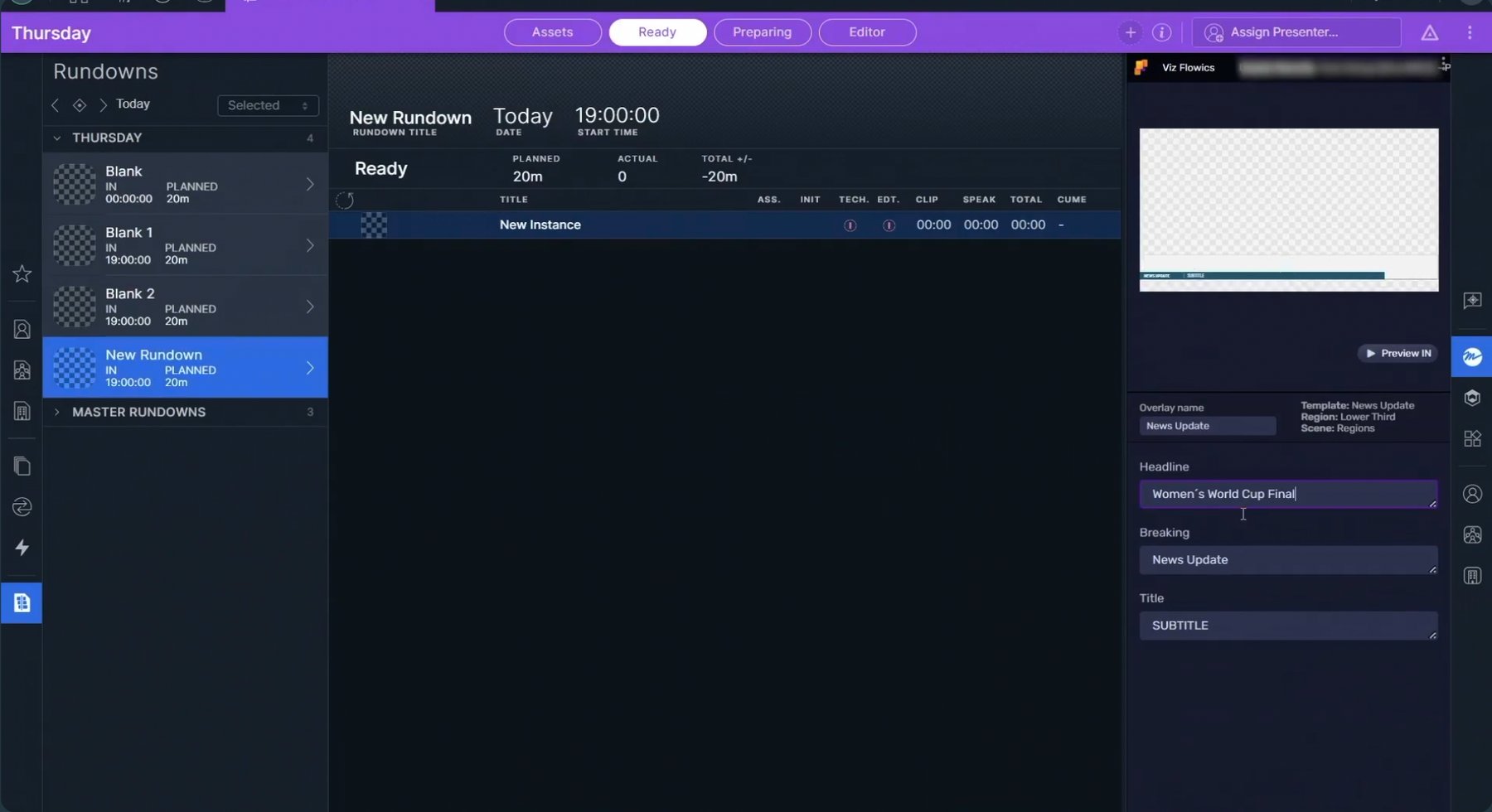 The plugin in Dina, in a narrow vertical column with the preview stacked above the fields