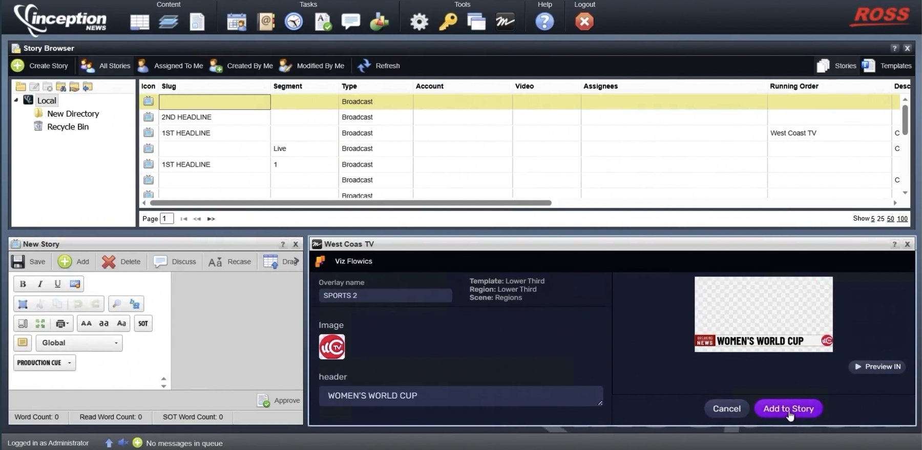 The plugin in Ross Inception, as a wide panel with fields on the left and preview on the right