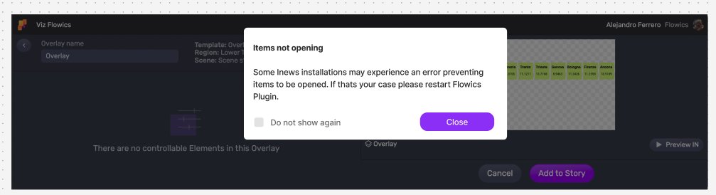 Option 1: a startup warning explaining that items may not open and the plugin should be restarted